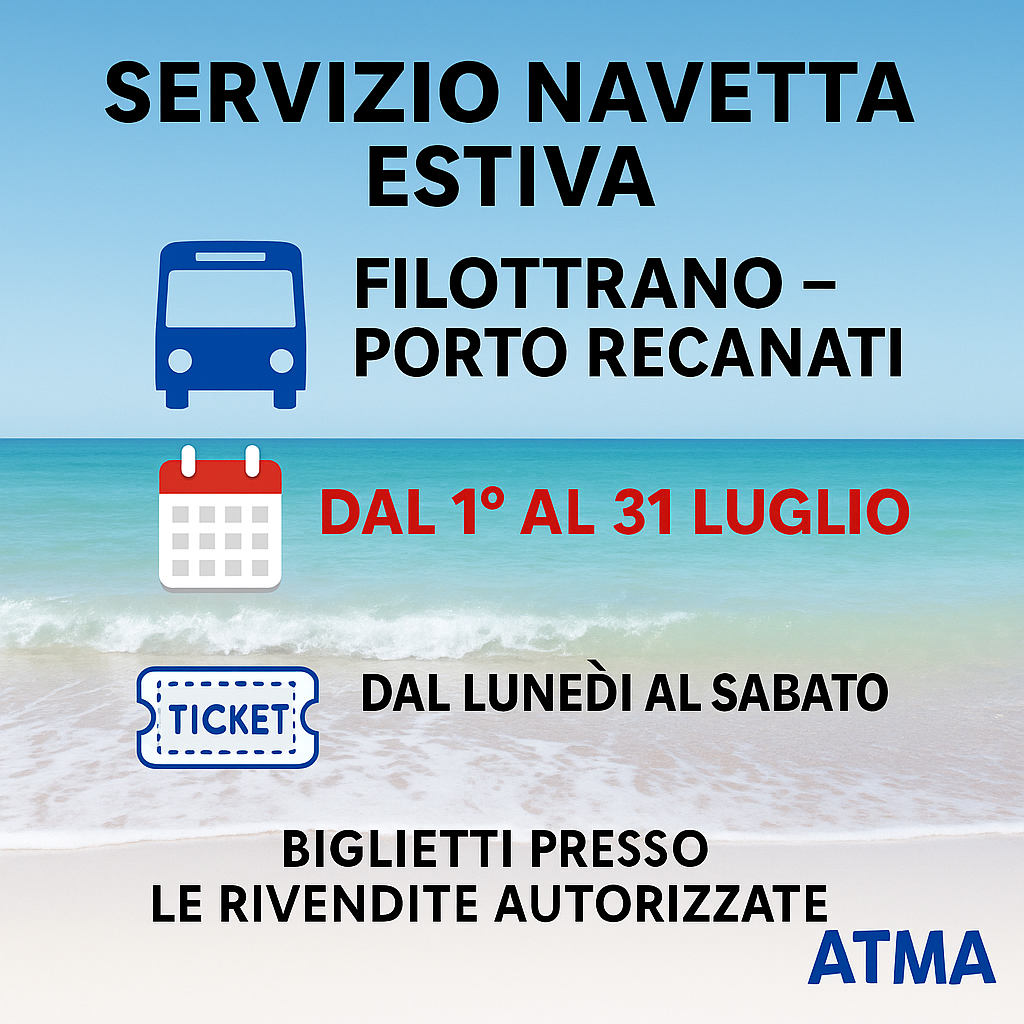Servizio navetta estiva Filottrano - Porto Recanati